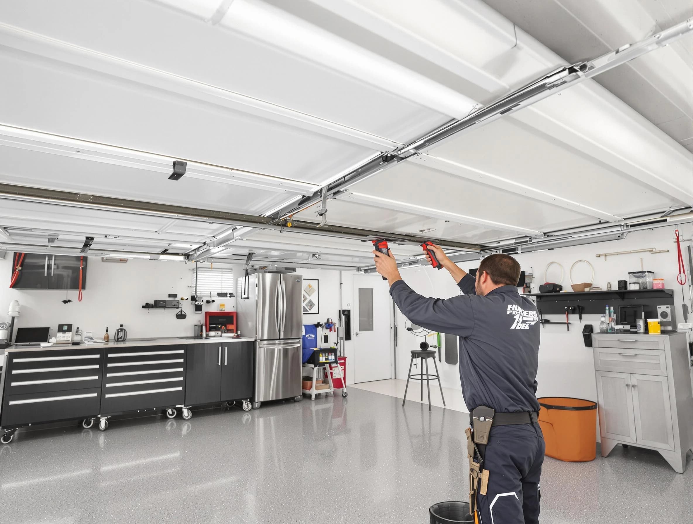 Overhead garage door repair service by Forest Hills Garage Door Repair in Forest Hills