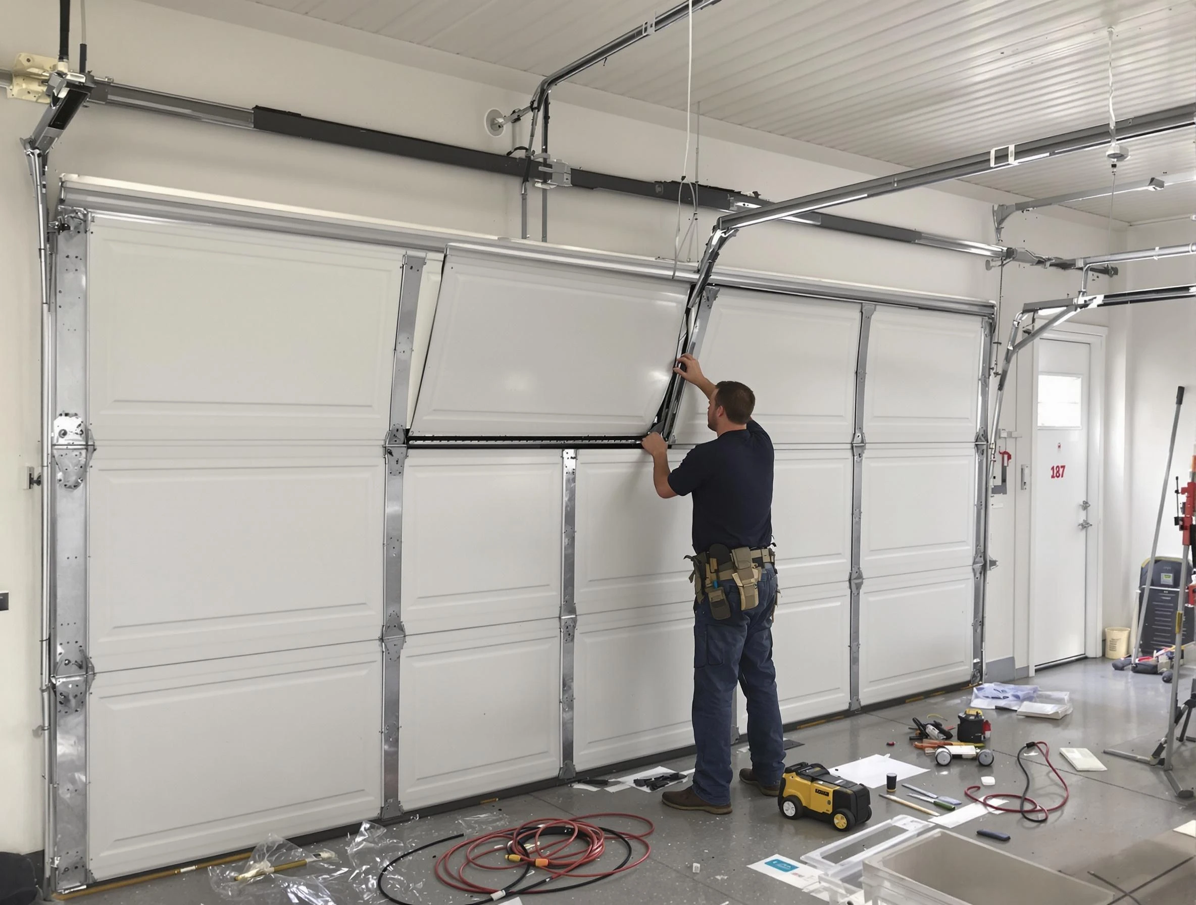 Garage Door Section Replacement in Forest Hills