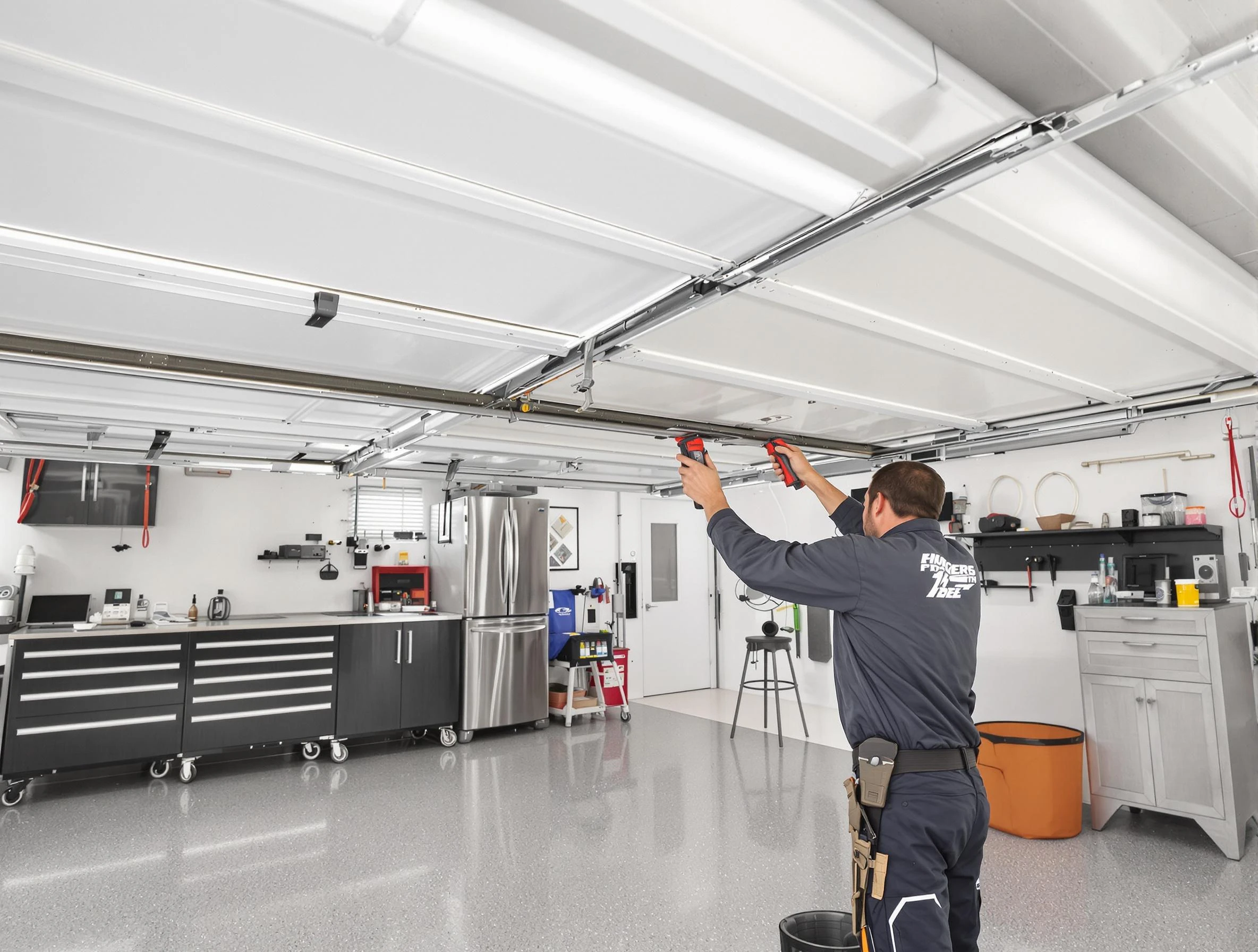 Overhead garage door repair service by Forest Hills Garage Door Repair in Forest Hills